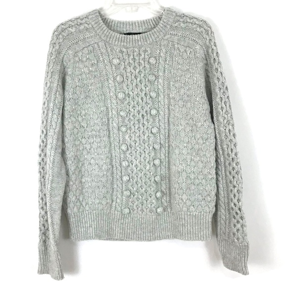 J Crew Popcorn Cable Knit Sweater 